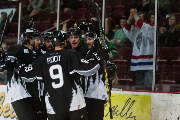 Idaho Steelheads Celebrate vs. Alaska Aces