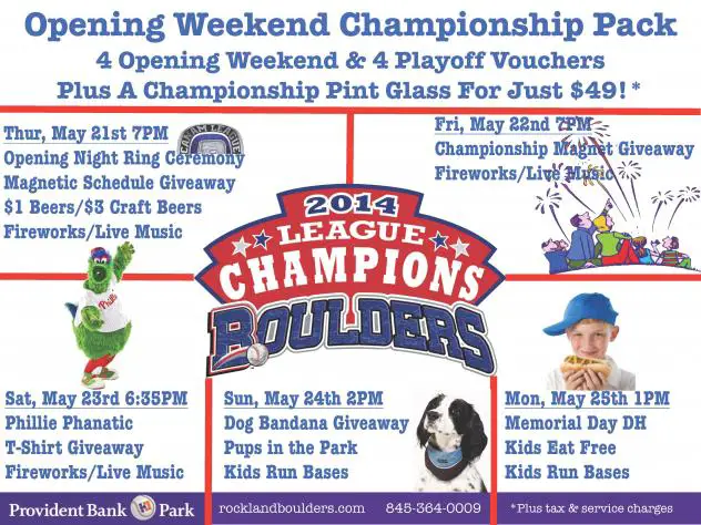 Rockland's Opening Weekend Ticket Package