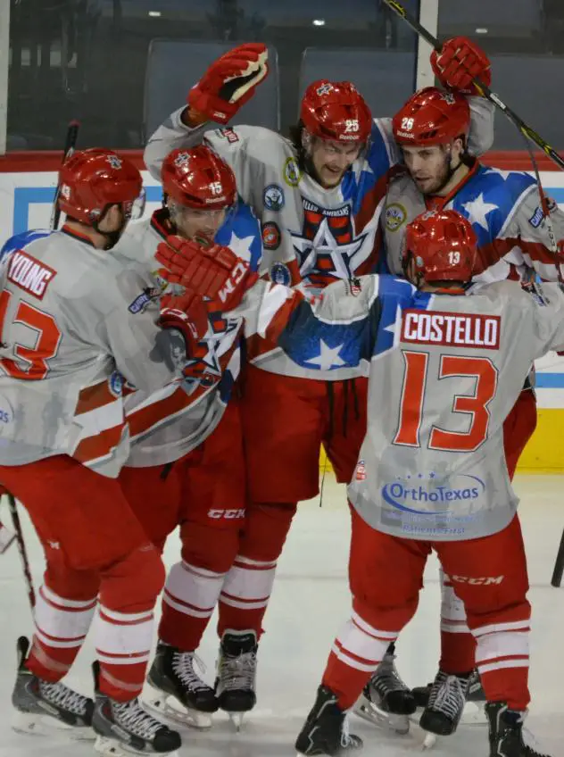 Allen Americans Celebrate vs. Brampton Beast