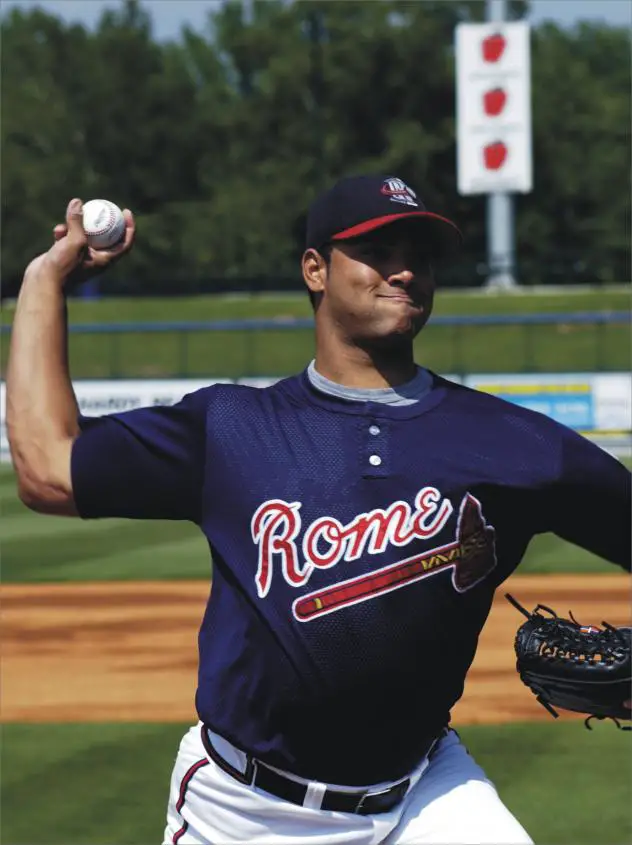 Jose Capellan with the Rome Braves