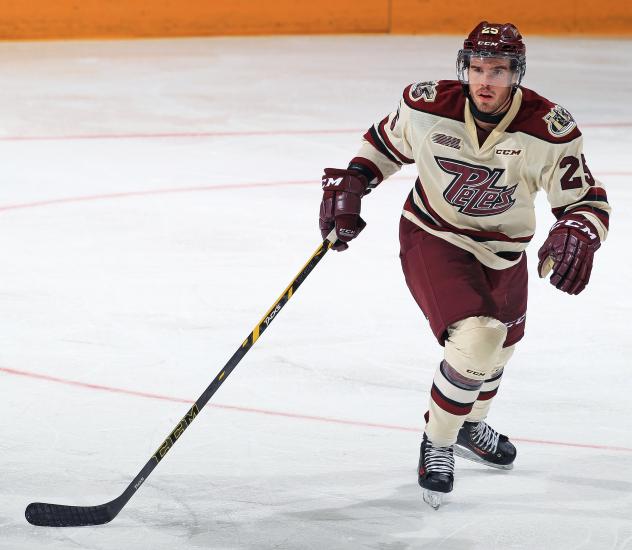 Forward Michael Clarke with the Peterborough Petes