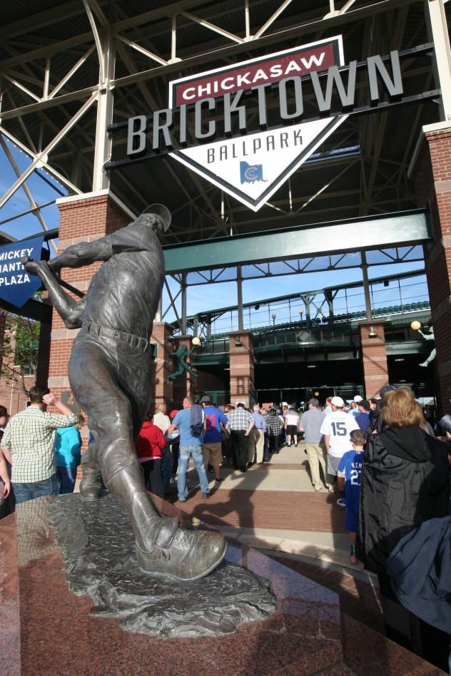 Chickasaw Bricktown Ballpark's Mickey Mantle Plaza