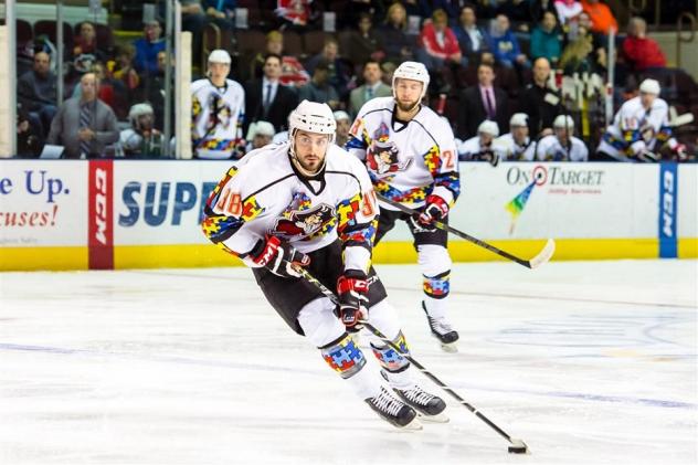 Portland Pirates in Autism Awareness Jerseys