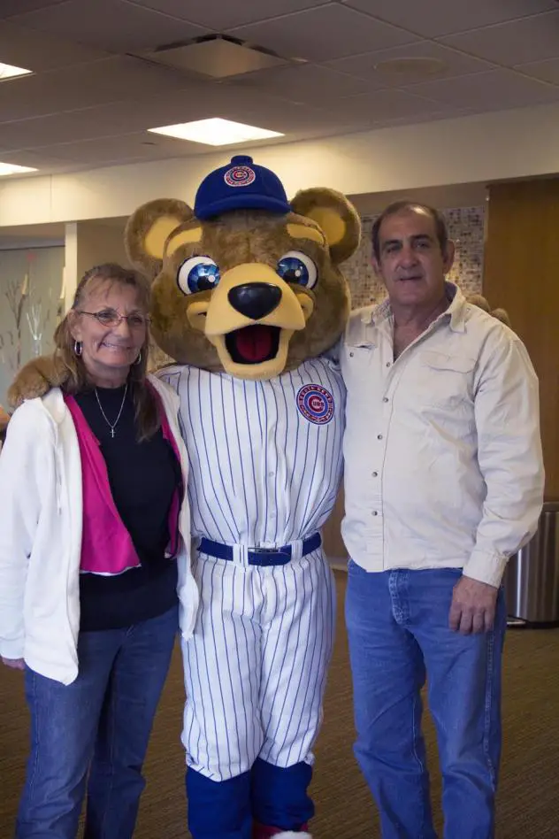 South Bend Cubs Mascot Stu at Michiana Hematology Oncology