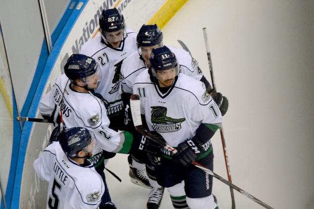 Florida Everblades Huddle