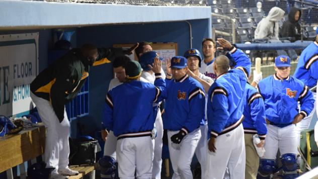Midland RockHounds Celebrate in Dugout