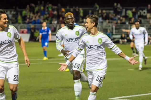 Seattle Sounders FC 2 Celebrates a Goal
