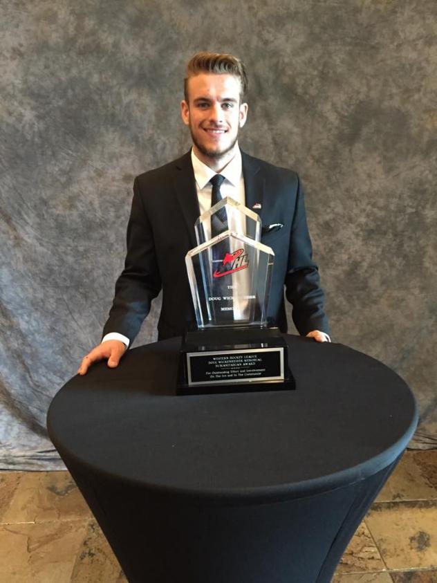 WHL Humanitarian of the Year Taylor Vickerman of the Tri-City Americans