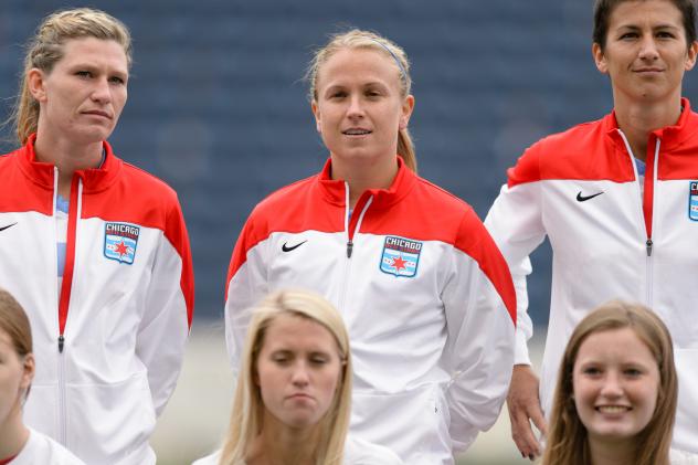 Chicago Red Stars Arin Gilliland, Alyssa Mautz and Abby Erceg