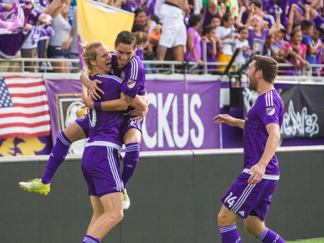 Orlando City SC Celebrates vs. Los Angeles Galaxy
