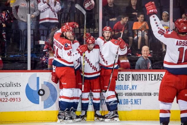 Allen Americans Celebrate vs. Ontario Reign