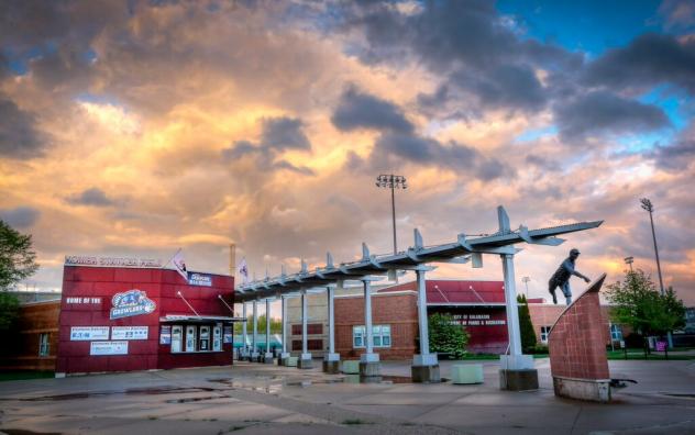 Sunset on Opening Night at Homer Stryker Field, Home of the Kalamazoo Growlers