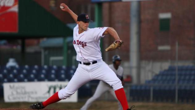 Justin Masterson with the Portland Sea Dogs