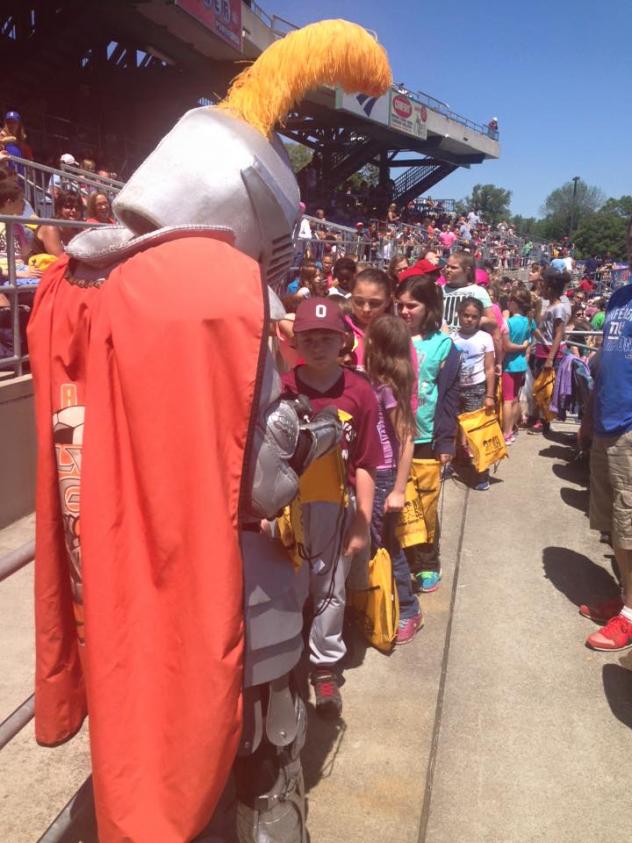 Syracuse Silver Knight at a Syracuse Chiefs Game