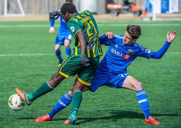 Kenardo Forbes with the Rochester Rhinos