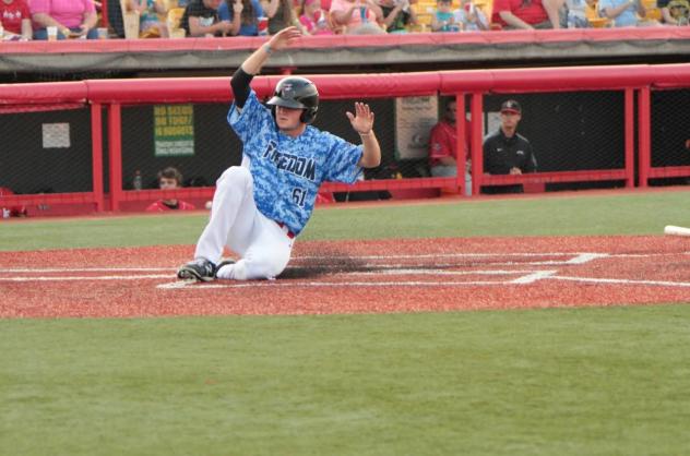 Zack Burling of the Florence Freedom Slides in Safely