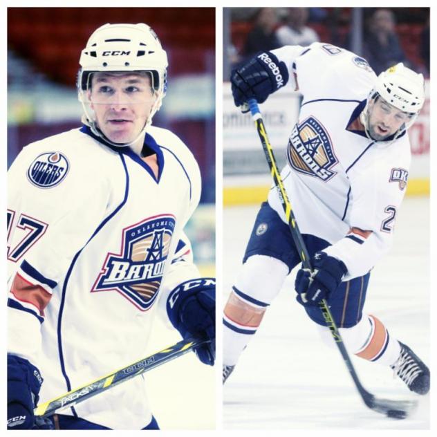 RW Andrew Miller and D Brad Hunt of the Oklahoma City Barons