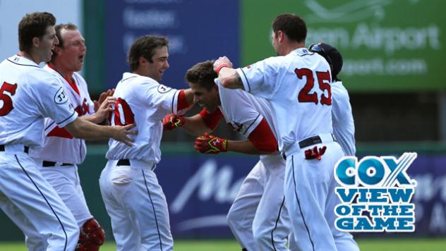 Pawtucket Red Sox Celebrate Garin Cecchini's Game-Winning Hit