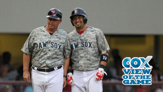 Shane Victorino with the Pawtucket Red Sox