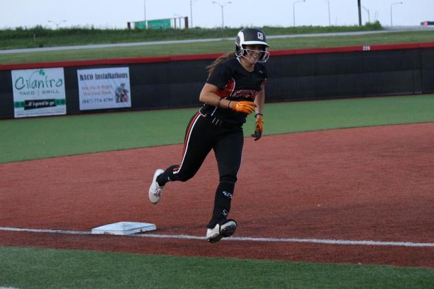 Brittany Cervantes of the Chicago Bandits Rounds the Bases