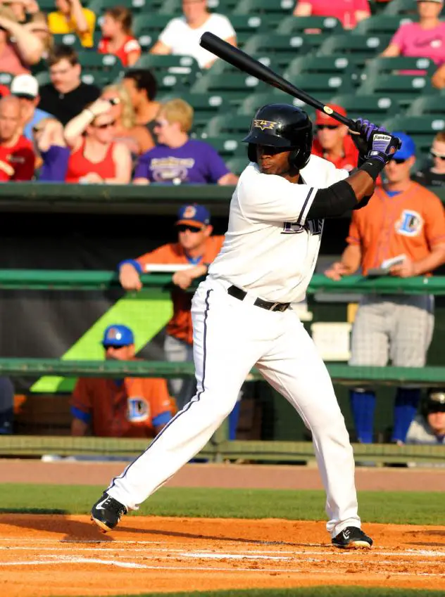 Irving Falu of the Louisville Bats