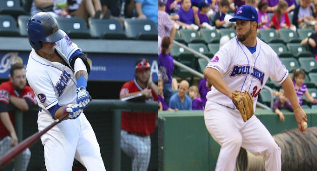 Joe Maloney and Richard Salazar of the Rockland Boulders