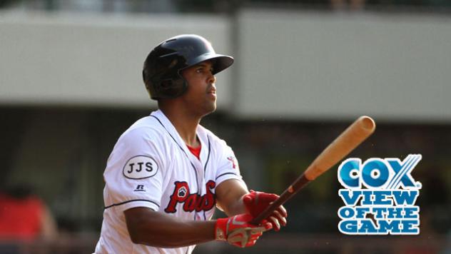 Carlos Peguero of the Pawtucket Red Sox
