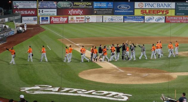 Long Island Ducks Exchange High Fives