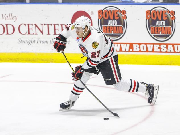 Forward Matt Carey with the Rockford IceHogs