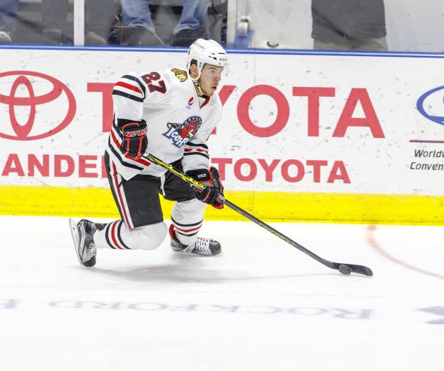 Forward Matt Carey with the Rockford IceHogs