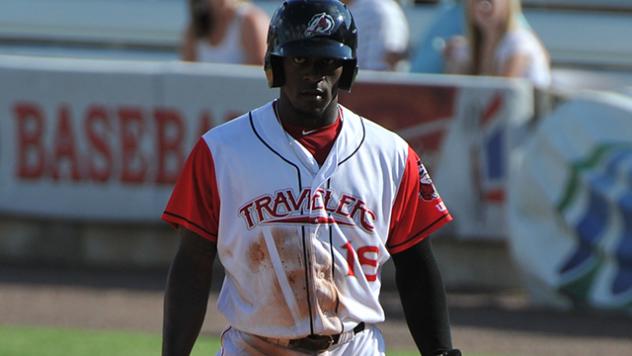 Jared Mitchell of the Arkansas Travelers