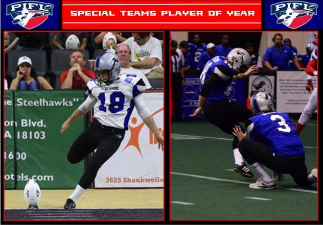 PIFL Special Teams Player of the Year T.C. Stevens of the Richmond Raiders