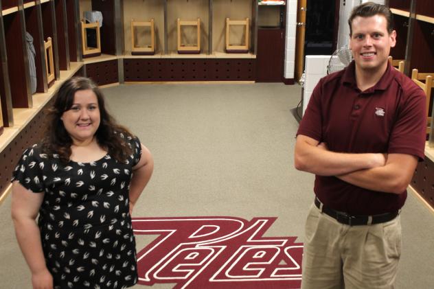 Tamara Burns and Burton Lee of the Peterborough Petes