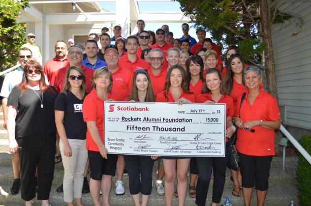 Rockets Alumni Foundation Presents Check