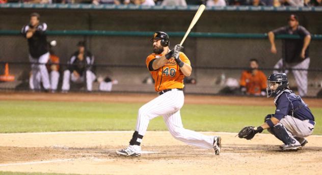 Steve McQuail Homers for the Long Island Ducks