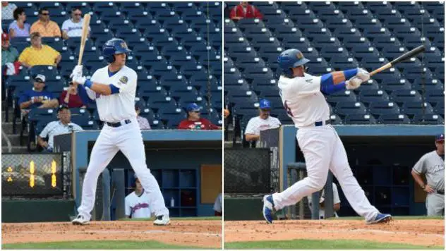 Chad Pinder and Renato Nunez of the Midland RockHounds