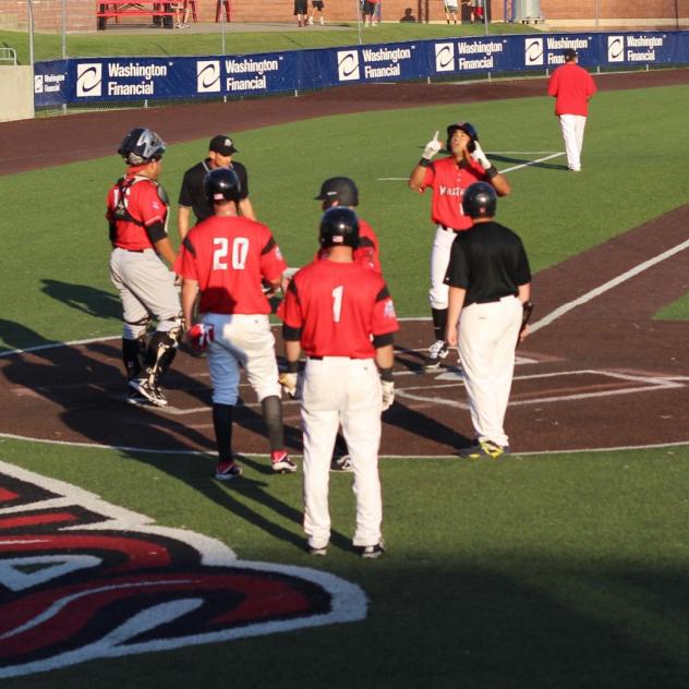 David Popkins Crosses the Plate for the Washington Wild Things