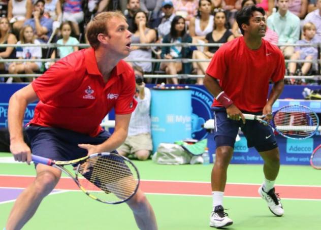Sam Querrey and Leander Paes of the Washington Kastles