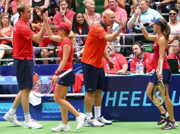 Washington Kastles Exchange High Fives