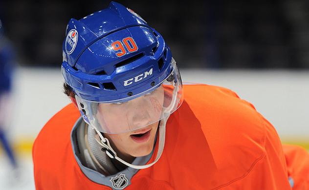 Defenseman John Marino at the Edmonton Oilers Prospect Camp