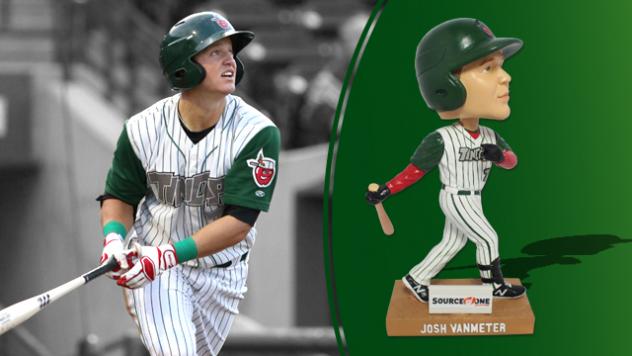 Josh VanMeter of the Fort Wayne TinCaps and his Bobblehead