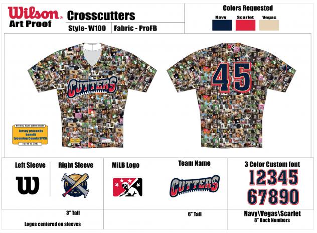 Williamsport Crosscutters Pet Jersey