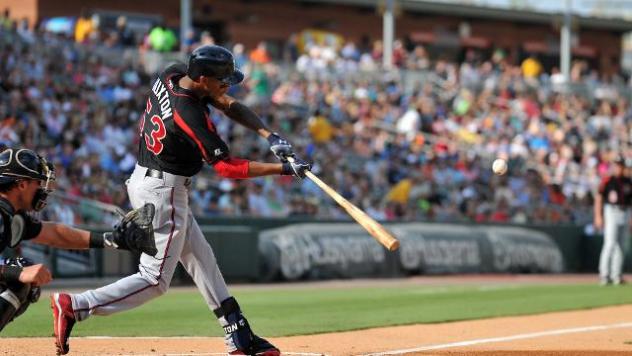Byron Buxton with the Rochester Red Wings