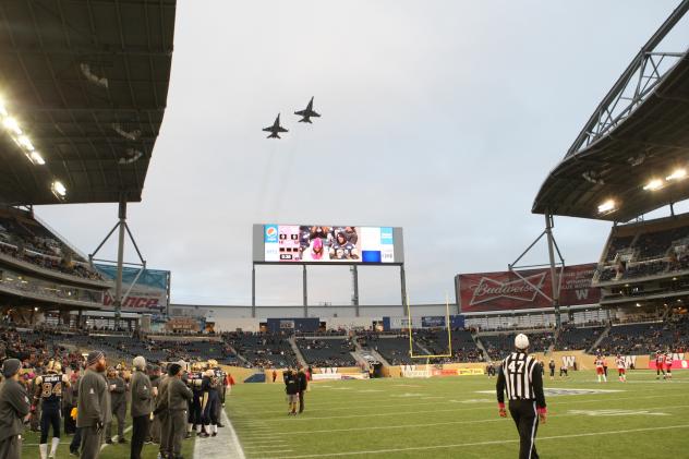 Fly-Over at a Winnipeg Blue Bombers Game