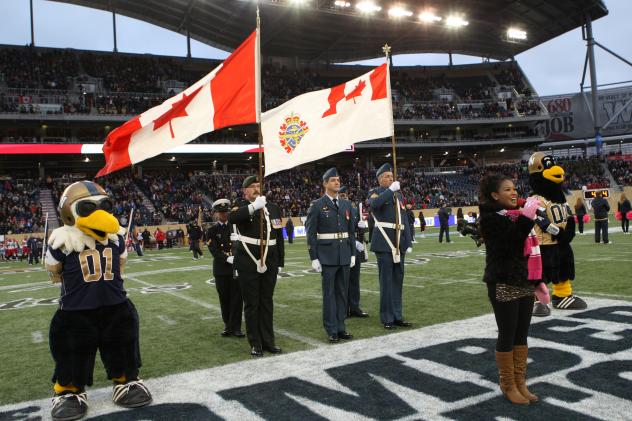 The National Anthem at a Winnipeg Blue Bombers Game