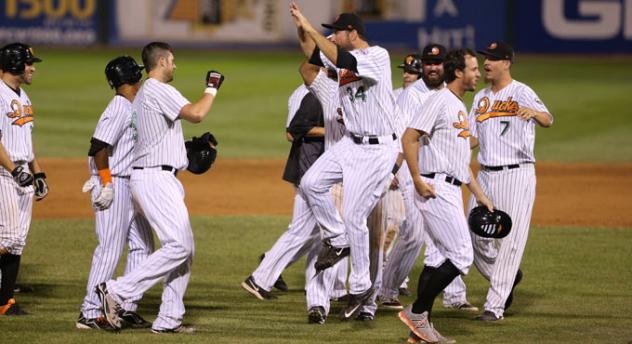 Long Island Ducks Celebrate Win