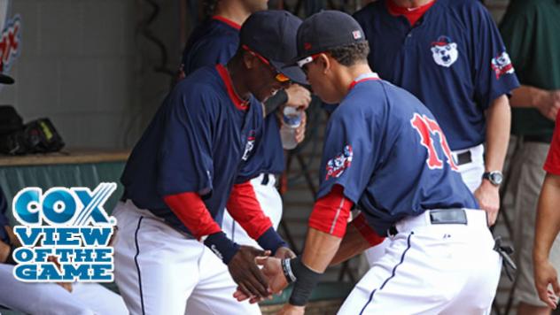 Quintin Berry and Jemile Weeks of the Pawtucket Red Sox