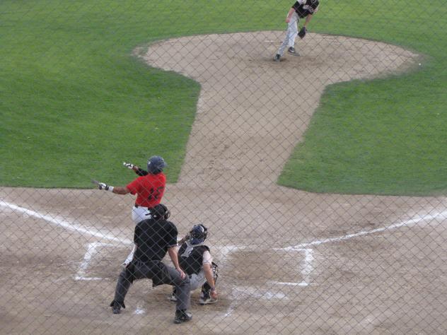 Ben Gamba of the Kelowna Falcons at Bat