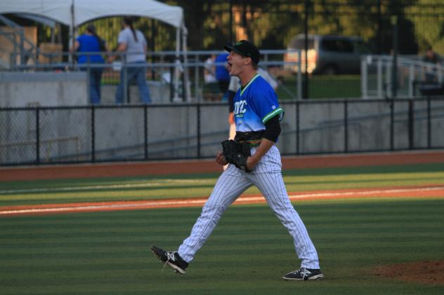 Trey Masek Celebrates Eugene Emeralds No-Hitter