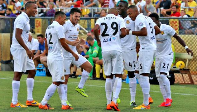 Fort Lauderdale Strikers Celebrate with Stefano Pinho